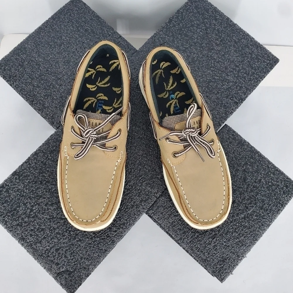 Island Surf Men's Boat Shoes Leather Brown Size 7
